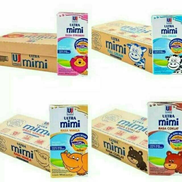 

(BestSeller) 1 Dus Ultra Mimi UHT 125ml Isi 40 pcs / 1 Karton Susu Ultra