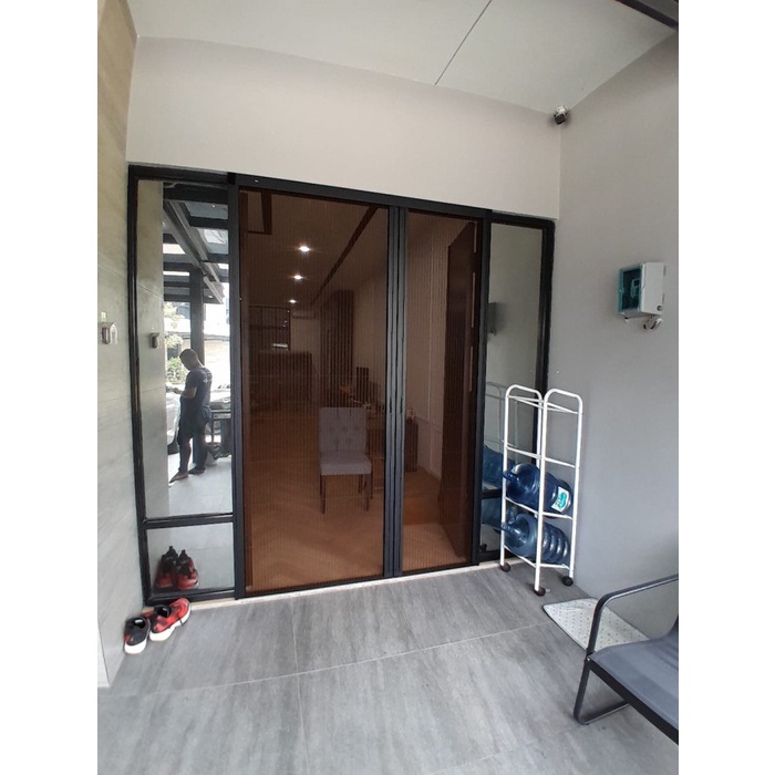Onna lipat door - Ram Kasa Nyamuk kawat pintu geser jaring strimin