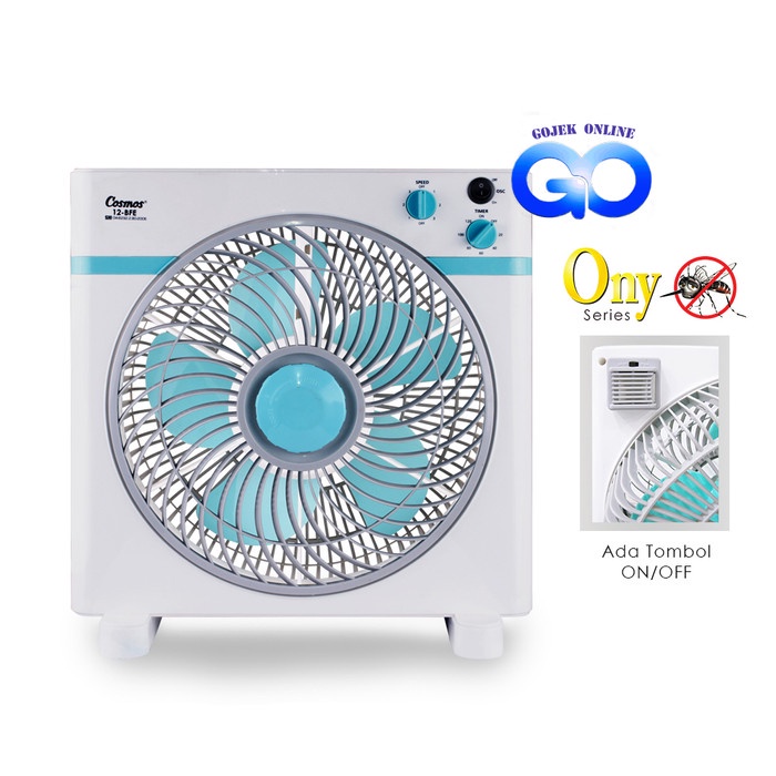 COSMOS 12 BFE ONY PROMO KIPAS ANGIN BOX FAN 12 inch Anti Nyamuk