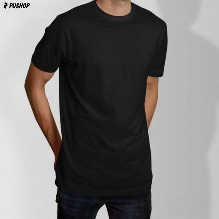 PUSHOP Kaos Basic Polos Pria Wanita - T-Shirt Atasan Polos Uniseks cotton Combed 30s Warna MERAH