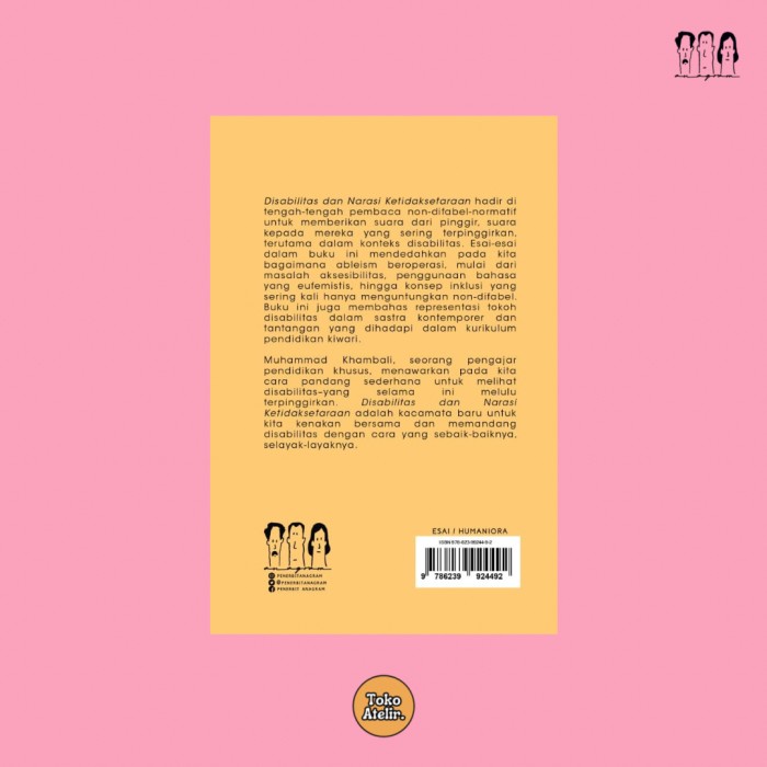 

Ready Stock Disabilitas Dan Narasi Ketidaksetaraan - Kumpulan Esai Tentang Disabilitas - Muhammad