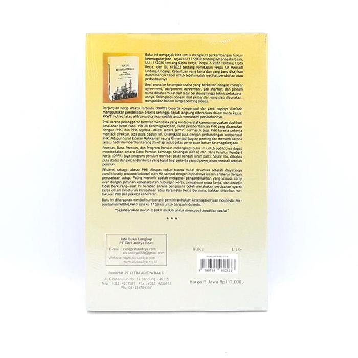 

Promo Buku Hukum Ketenagakerjaan Setelah Cipta Kerja - Willy Farianto & Fardalaw Packing Aman