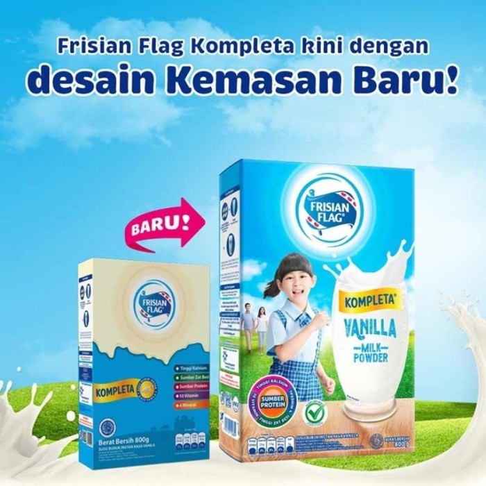 

(BestSeller) Frisian Flag Kompleta t Chocolate / Vanilla Susu Bubuk Bendera Rasa Coklat / Vanilla