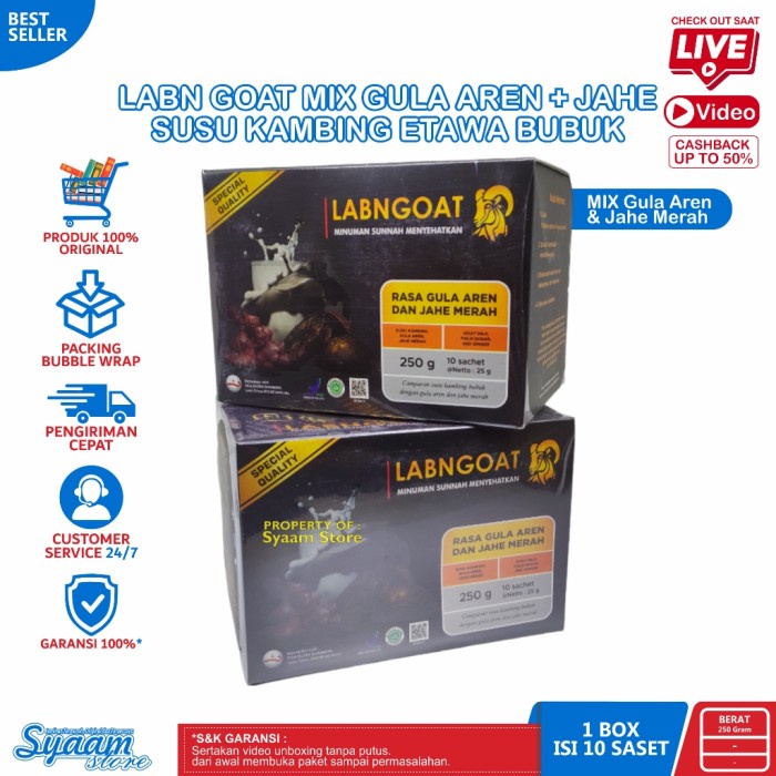 

(BestSeller) Labn Goat Susu Kambing Rasa Jahe Merah / Susu Kambing Etawa Rasa Gula Aren dan Jahe