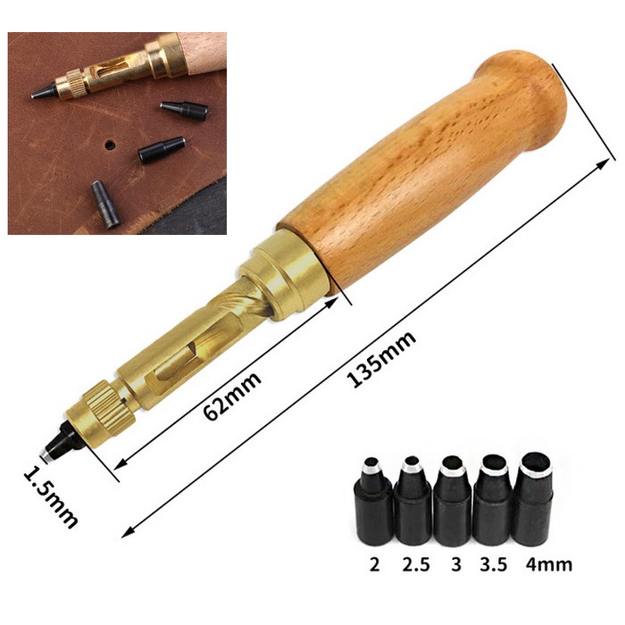 

Jual [READY] Alat Pembolong Lubang Tali Ikat Pinggang Hole Punch Drill 6 Tip Tools