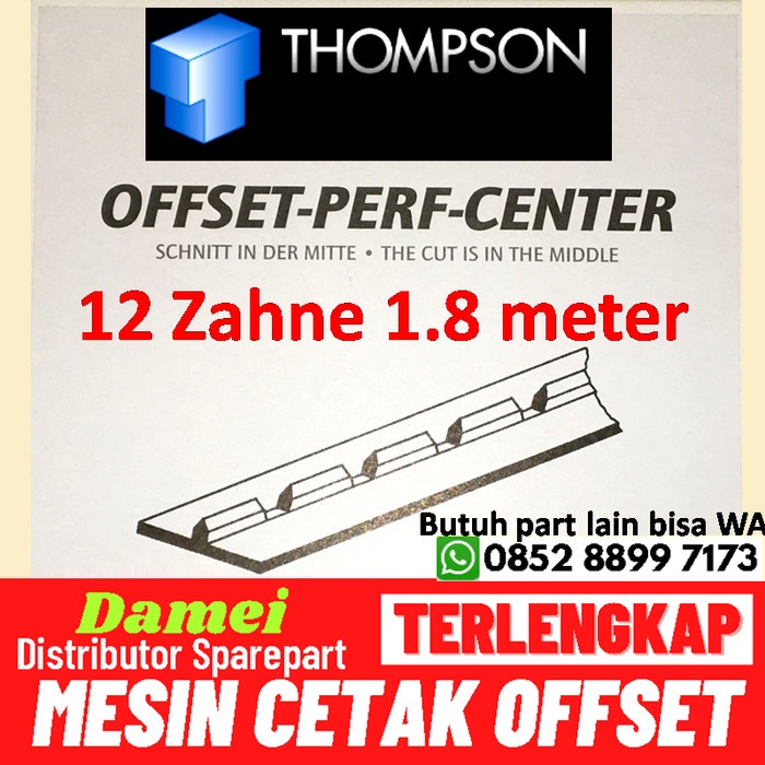 

Jual [READY] Offset Strip Thomson Perforator Silinder Impresi Mesin Cetak Offset