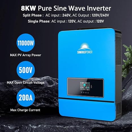 AAMART Murah Hybrid Inverter, Built-in 2 MPPT Solar Controllers,