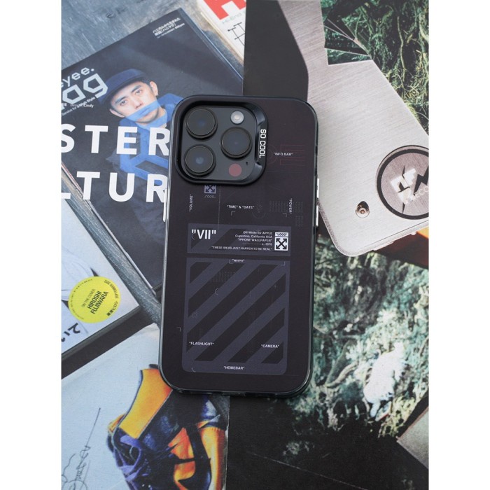 Idns Hardcase Off-White 01 Black Case Iphone 11 12 13 Pro Max 14 Pro Max 15 Pro Max Terbaru