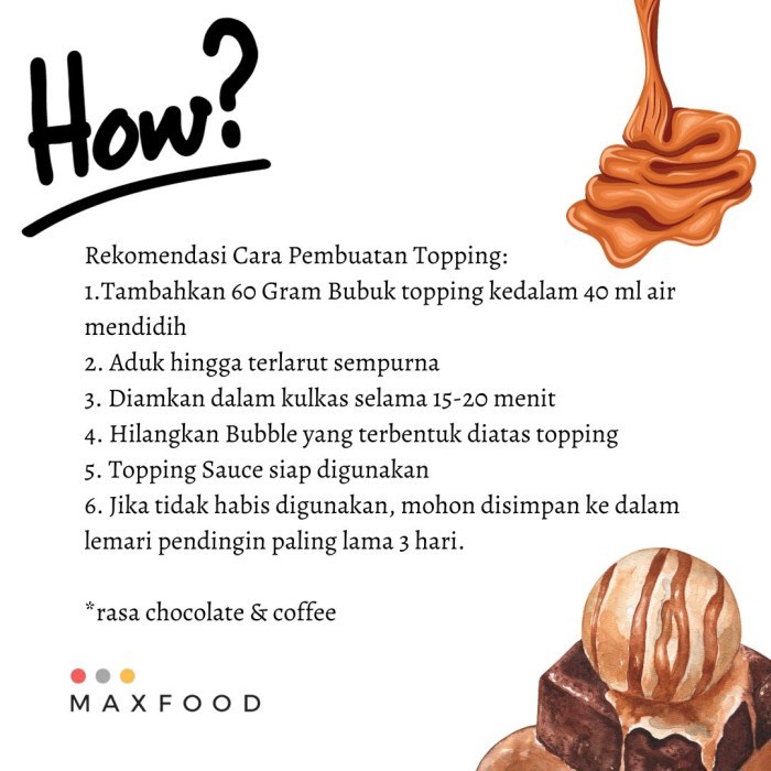 

SALE TERHOTT 500 GR - TOPPING SAUCE CHOCOLATE / BUBUK SAUS RASA COKLAT READYY