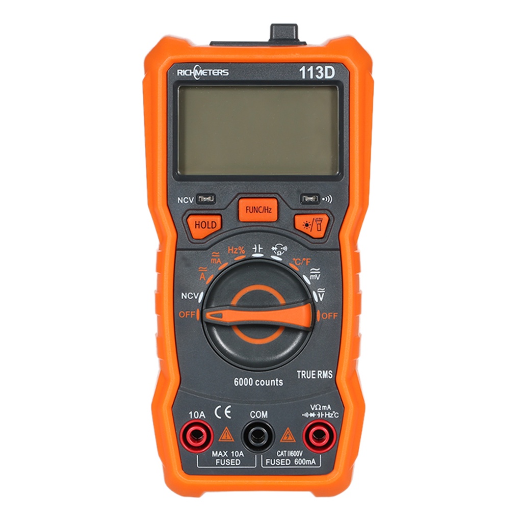 Rm113A/D Digital Multimeter 2000/6000 Counts Ncv Voltage Temperature Measuring Meter With Magnetic