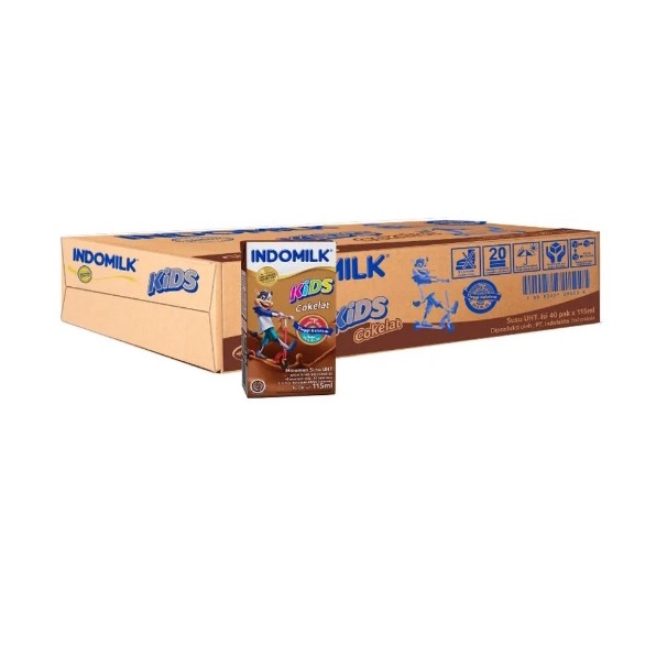 

Kemasan Dus - Indomilk Kids UHT Cokelat 115 ml x 40 pcs 1 kardus 115 ml