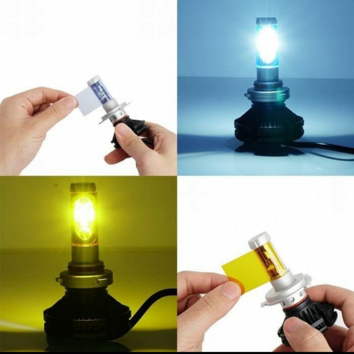 LAMPU MOBIL H4 HEADLAMP AVANZA LED 3 WARNA - LED TURBO X3 - HEAD LAMP