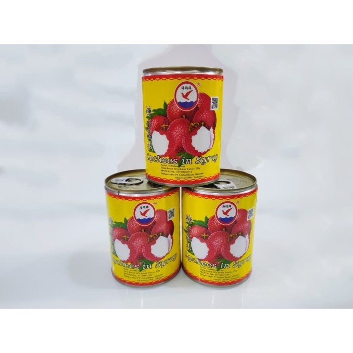 

LYCHEE CAN BUAH LECI KALENG LYCHEES IN SYRUP HERRING BRAND dalam sirup
