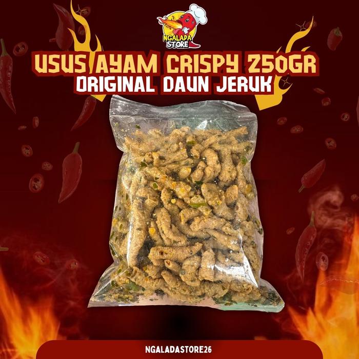 

USUS AYAM CRISPY 250GR ORIGINAL DAUN JERUK