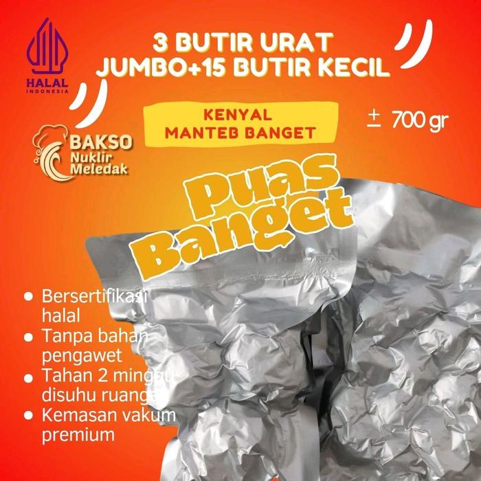 

[C1] 3 BUTIR SobasoURAT Polos Kering +15 KECIL Enak dan Halal (-+700gr) TANPA BUMBU KUAH boci jumbo