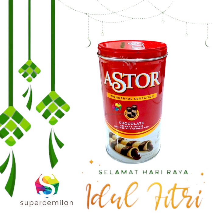 

Astor Kaleng 330 Gram Wafer Roll Double Chocolate - Kue Lebaran