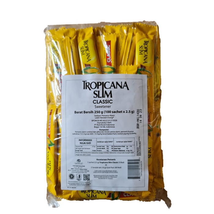 

Gula jagung bubuk Tropicana Slim Tropicanaslim classic stick sweetener diabetes diet 100 sachet