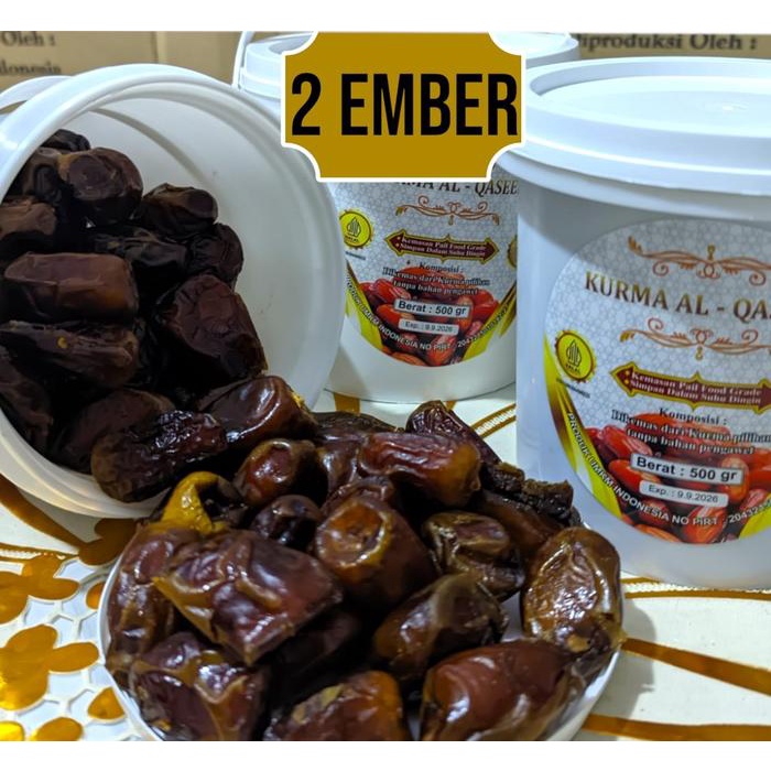 

PAKET 2 EMBER - Kurma Al Qasiim Premium Kemasan Ember total 1 kg