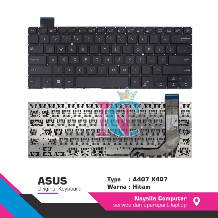 MERtaComp- Keyboard ASUS Vivobook 14 A407 A407ma a407uf X407 X407ma X407u X407ub