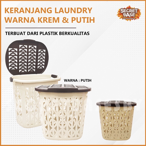 Disc Keranjang Laundry - Keranjang Baju / Keranjang Pakaian Tutup Plastik Tinggi Serbaguna
