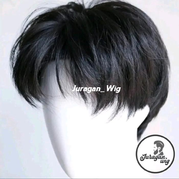 PREMIUM FULL WIG RAMBUT PENDEK PRIA MODEL RAMBUT COWOK KOREA