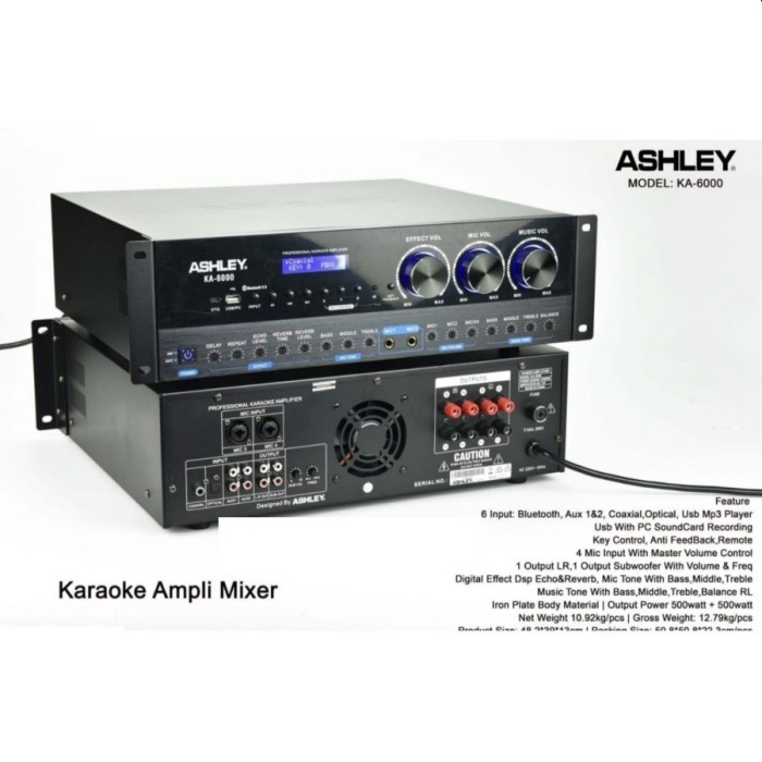PREMIUM Amplifier karaoke ashley ka 6000 / ka6000 original