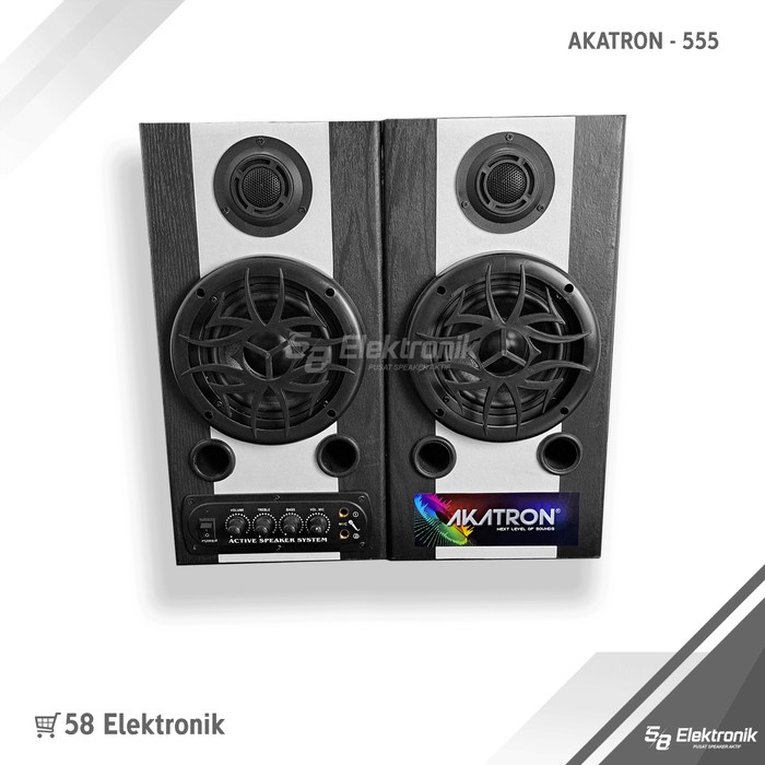 PREMIUM AKATRON Speaker aktif karaoke 5 inch inchi type 555 sound MURAH