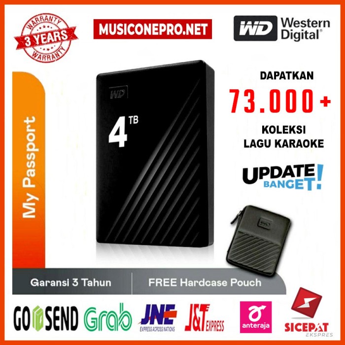 PREMIUM Hardisk Baru WD 4TB Puluhan Ribu Lagu Karaoke Update Klip Asli Siap Pakai