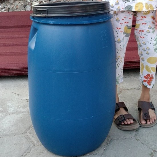 PREMIUM Tong / Drum air / Drum tempat sampah / Drum plastik 60 Liter L - Biru