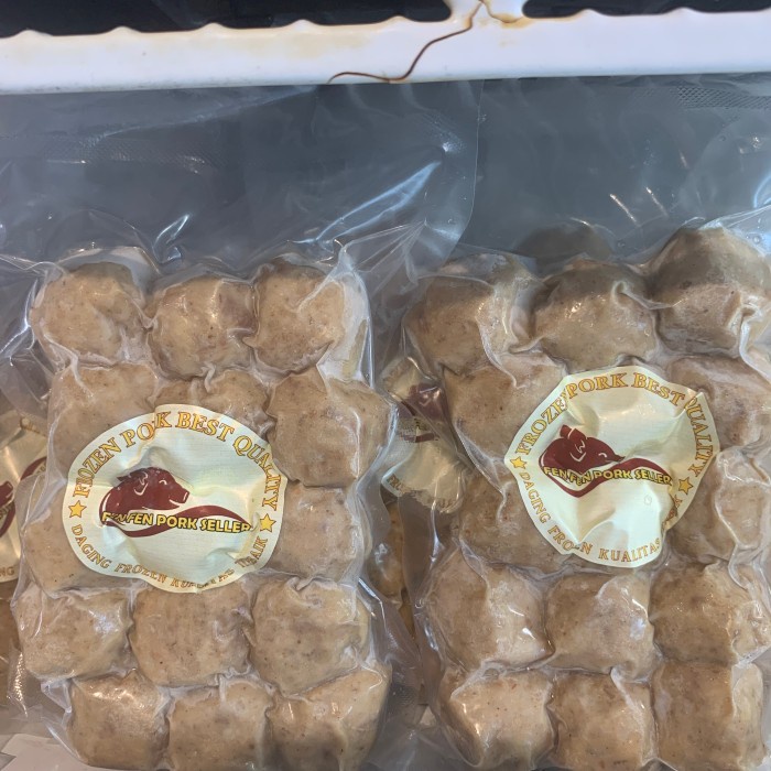 Sale Terbatas Bakso Juhi (Daging Babi Dengan Campur Cumi Kering) Per 1 Pack (Isi 15 Biji) Aman