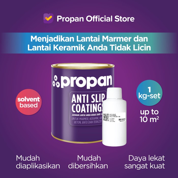 Propan Anti Slip Coatings 1Kgset Cat Pelapis Lantai Anti Licin