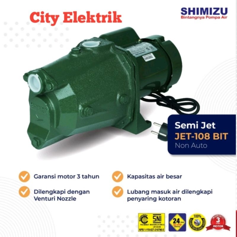 Pompa Shimizu Semi Jet Pump JET 108 BIT AY0