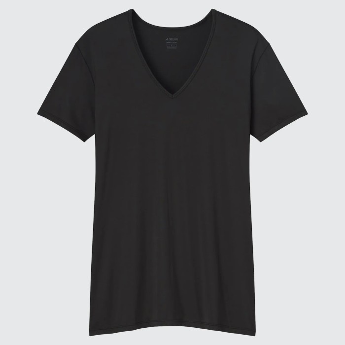 Good Quality Uniqlo Airism V-Neck Short-Sleeve T-Shirt [Pl]