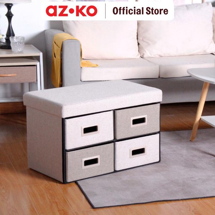 Terbaru Azko Stora Bangku Ottoman Lipat Foldable Bench Tempat Duduk Serbaguna Bangku Multifungsi