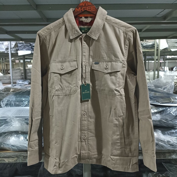 Kemeja Semi Jaket Original Mgee North C003 Khaky Best Seller