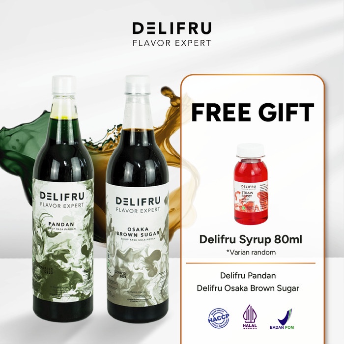 

Paket Bundling Syrup Delifru 2L Sirup Pandan 1L + Osaka Brown Sugar 1L
