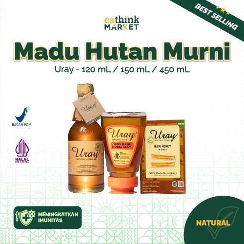 

Sale Terbatas Madu Hutan Murni Raw Honey Stick / Botol - Madu Uray 120/150/450 G Aman