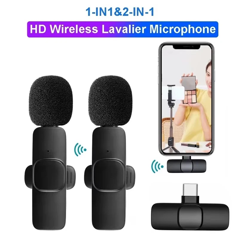 Microphone Wireless Lavalier Microphone For Live Streaming/Youtube/Tiktok/Facebook Live Noise
