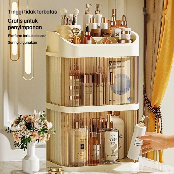 

MURAH COD3 Tingkat Rak Kosmetik Dengan Laci Anti Debu Multifungsi / Tempat Penyimpanan Make Up