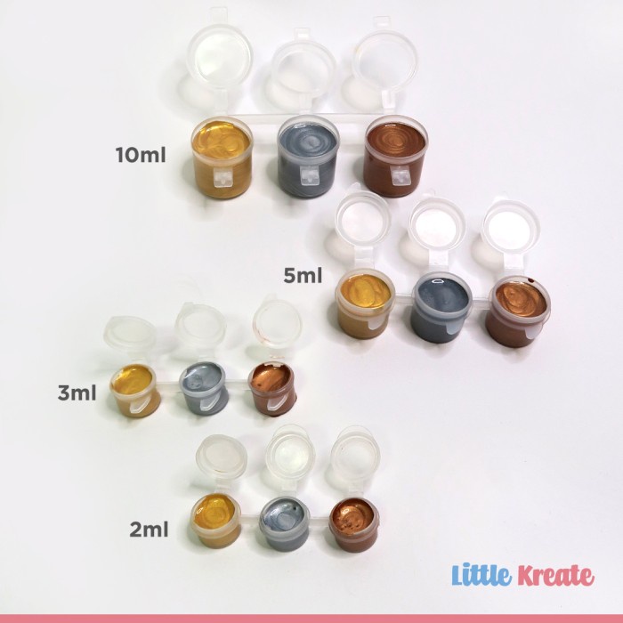 

TERBAIK Cat Lukis Akrilik Metalik Warna Gold & Silver / Acrylic Paint Metallic