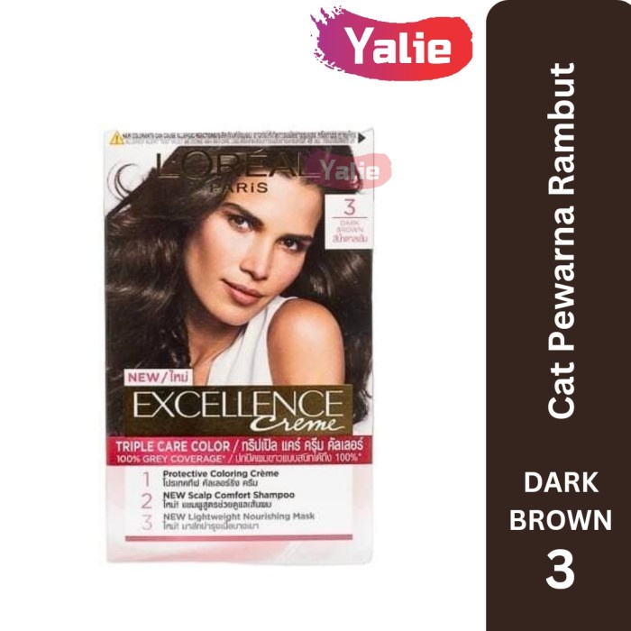 LOREAL Excellence Creme Hair Color Cat Pewarna Rambut Uban Permanen