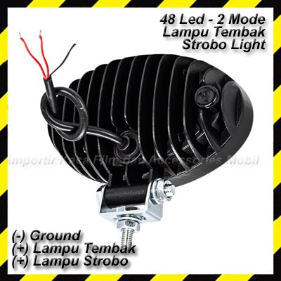 Lampu Kabut Oval LED Strobo Flashing Fog Lamp Mobil Worklight Sorot Foglamp Tembak 12V