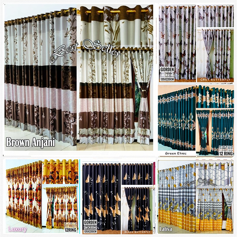 Gorden Panjang Premium Jendela Ruang Tamu Kamar Mewah T7S9 Aesthetic Murah Estetik Termurah Hordeng 