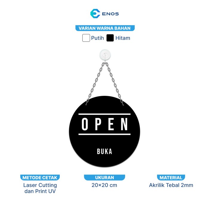 

BERGARANSI Open Close Akrilik Sign Buka Tutup Sign System