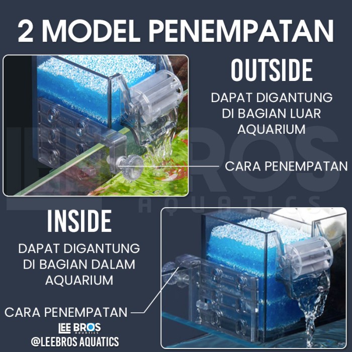 

TERPERCAYA Hanging / Hangon / Hang on Filter Aquarium / Filter Gantung Akrilik