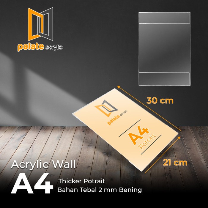 

GRATIS ONGKIR Akrilik Wall A4 Portrait / Acrylik / Thicker / Akrilik Dinding Brosur