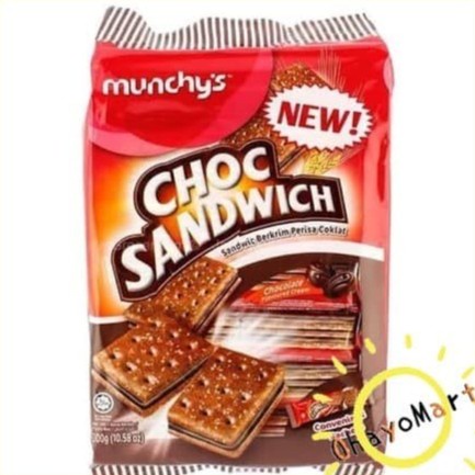 

JTTOP" MUNCHYS CHOC SANDWICH / MUNCHY'S BISKUIT SANDWICH RASA COKLAT 300GRM