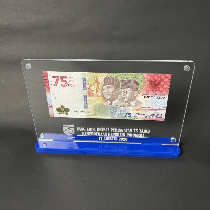 

TERBARU Uang 75 Tahun Kemerdekaan Akrilik Frame Display / Display uang MURAH