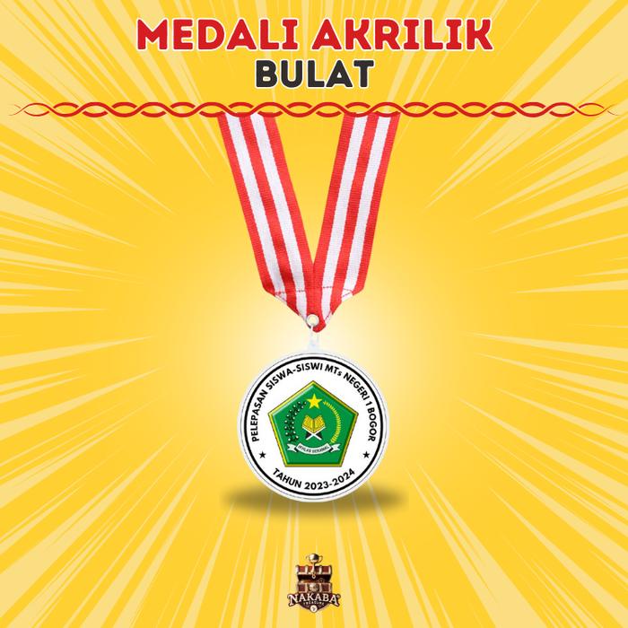 

NEW Medali Akrilik Sticker Custom Penghargaan Olimpiade Kelulusan Wisuda Pramuka Souvenir Hadiah