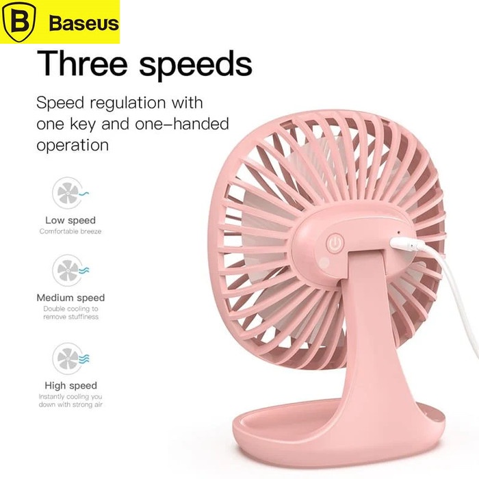 PROMO_ MINI FAN PORTABLE BASEUS PUDDING SHAPED KIPAS ANGIN MINI MEJA USB _